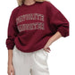 Ws FD Collegiate Embroidery Sweatshirt  Vino/Velvet Stone