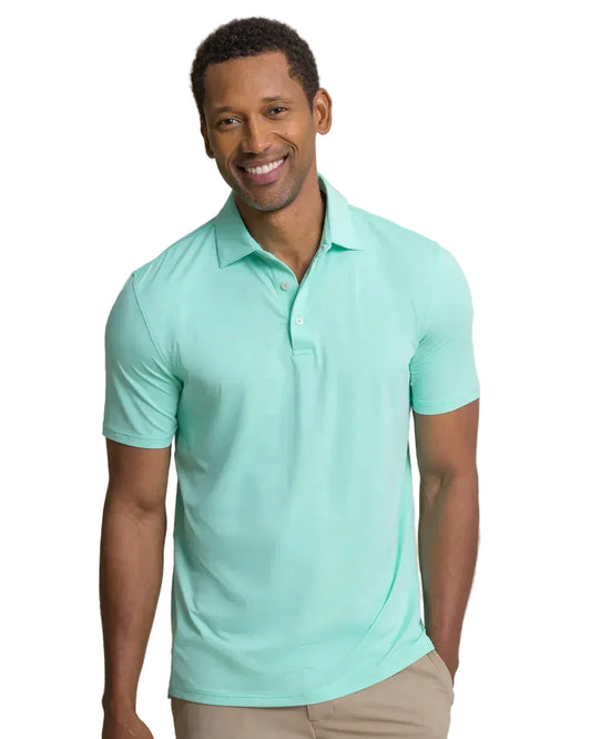 Coastal Breeze Perf Polo Heather Gulf Shore