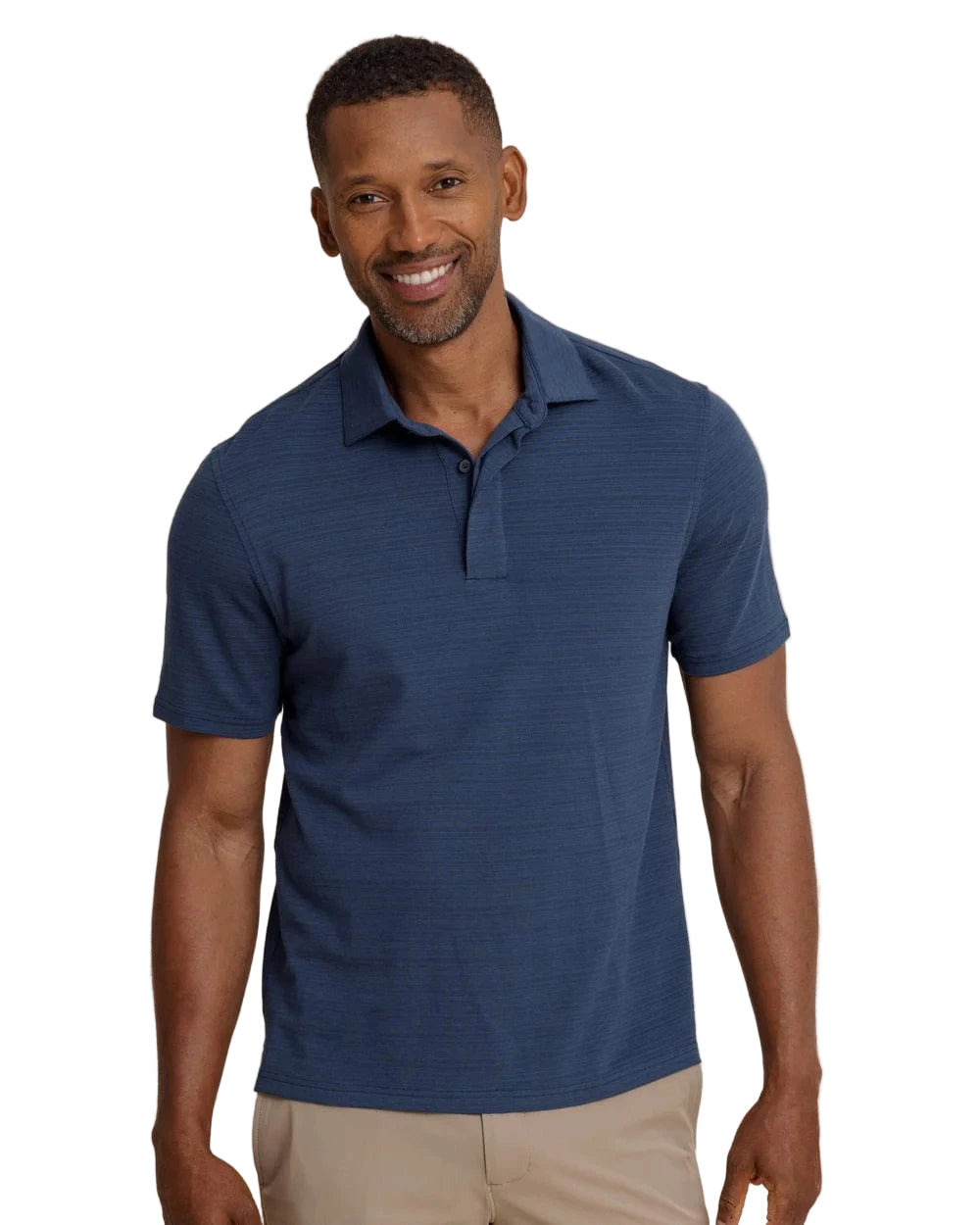 Woodland Covered Placket Polo Dress Blue