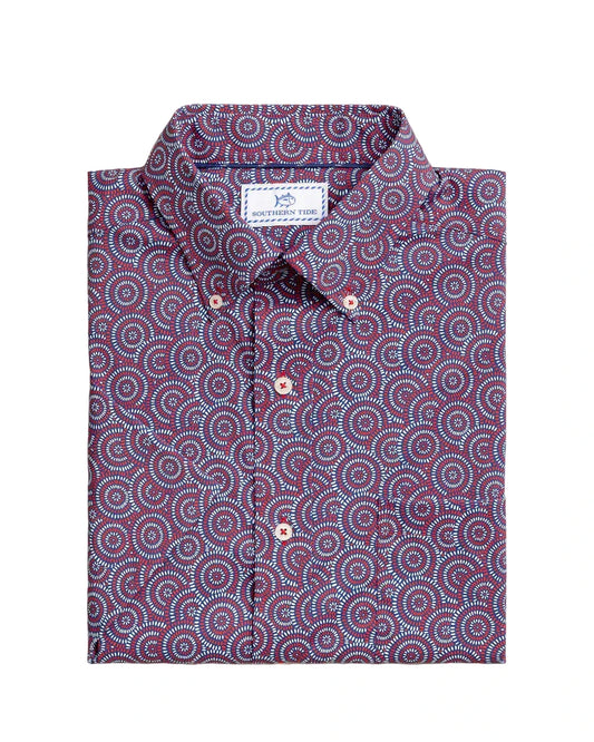 Coastal Breeze Fireworks SS Shirt Red