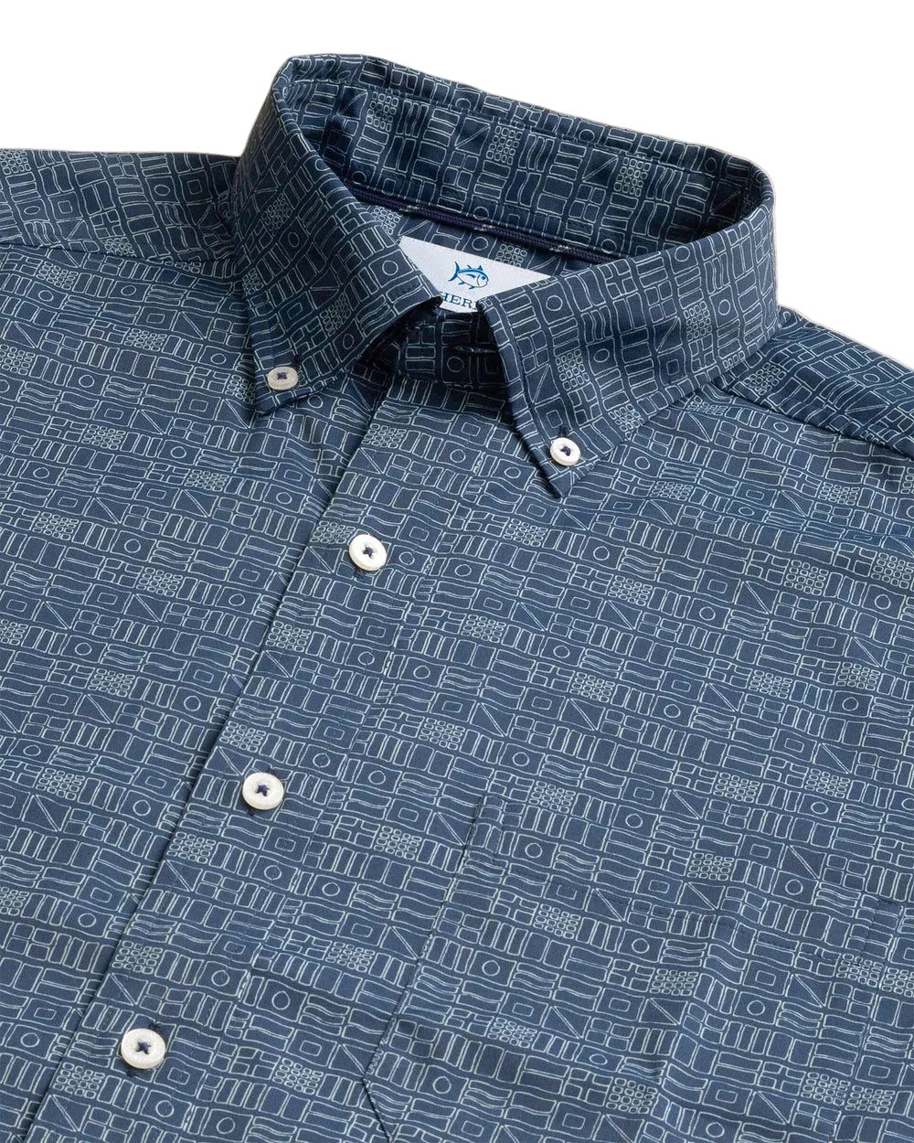Coastal Breeze Nautical Flags SS Shirt Blue