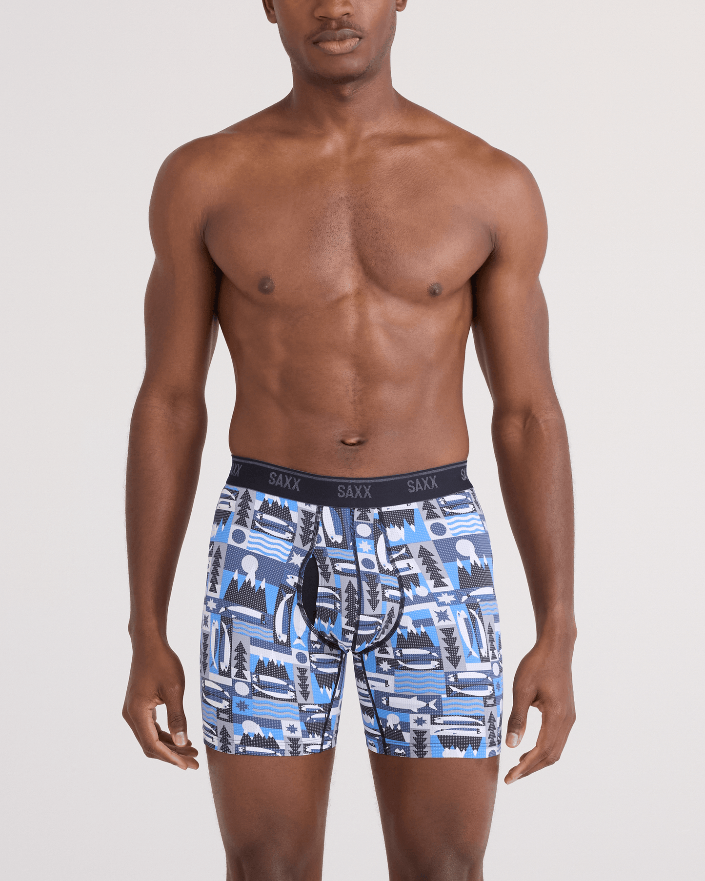 Quest Boxer Brief Winter Angler Blue