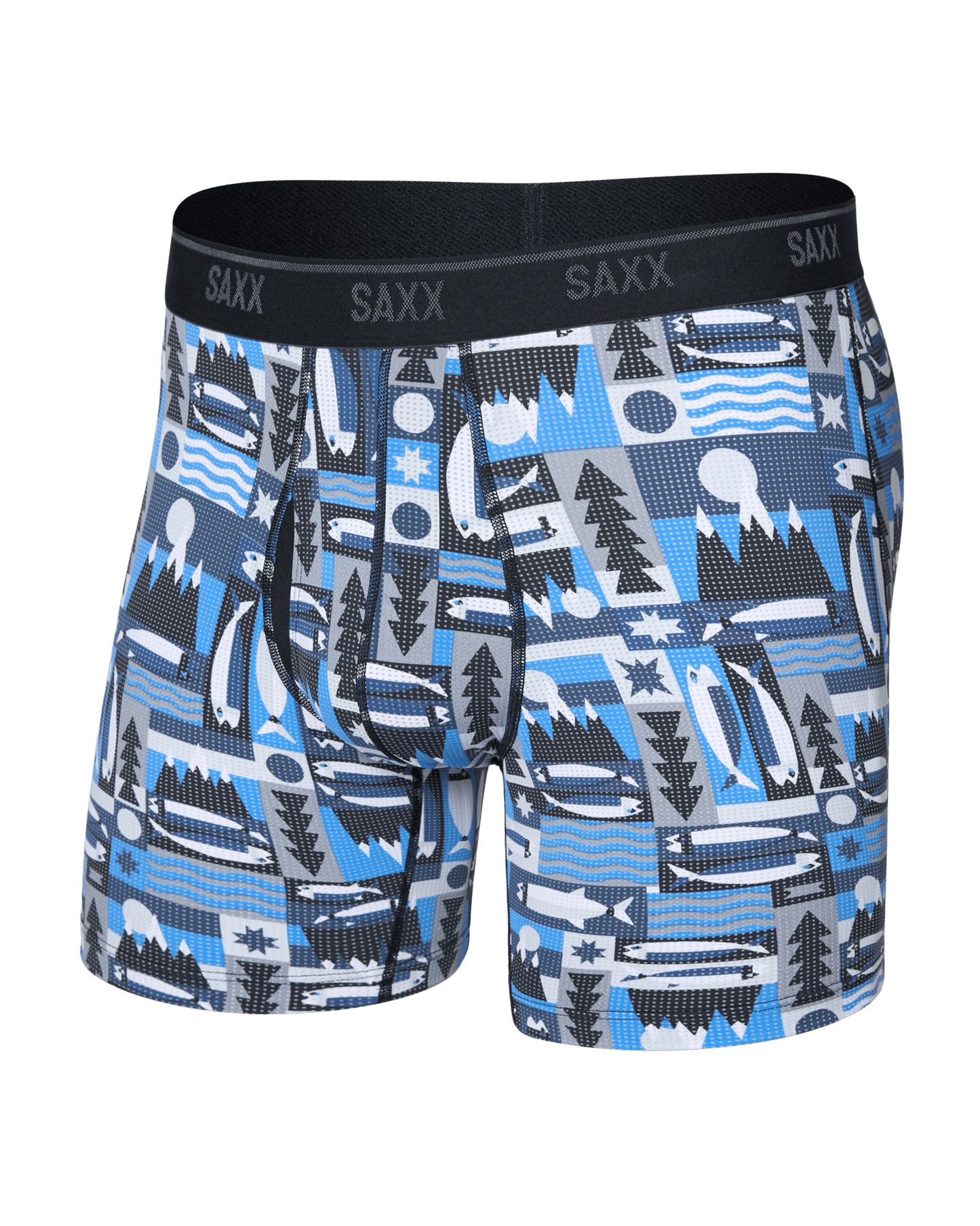 Quest Boxer Brief Winter Angler Blue