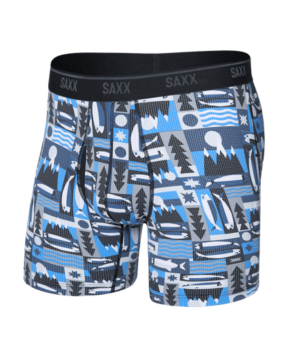 Quest Boxer Brief Winter Angler Blue