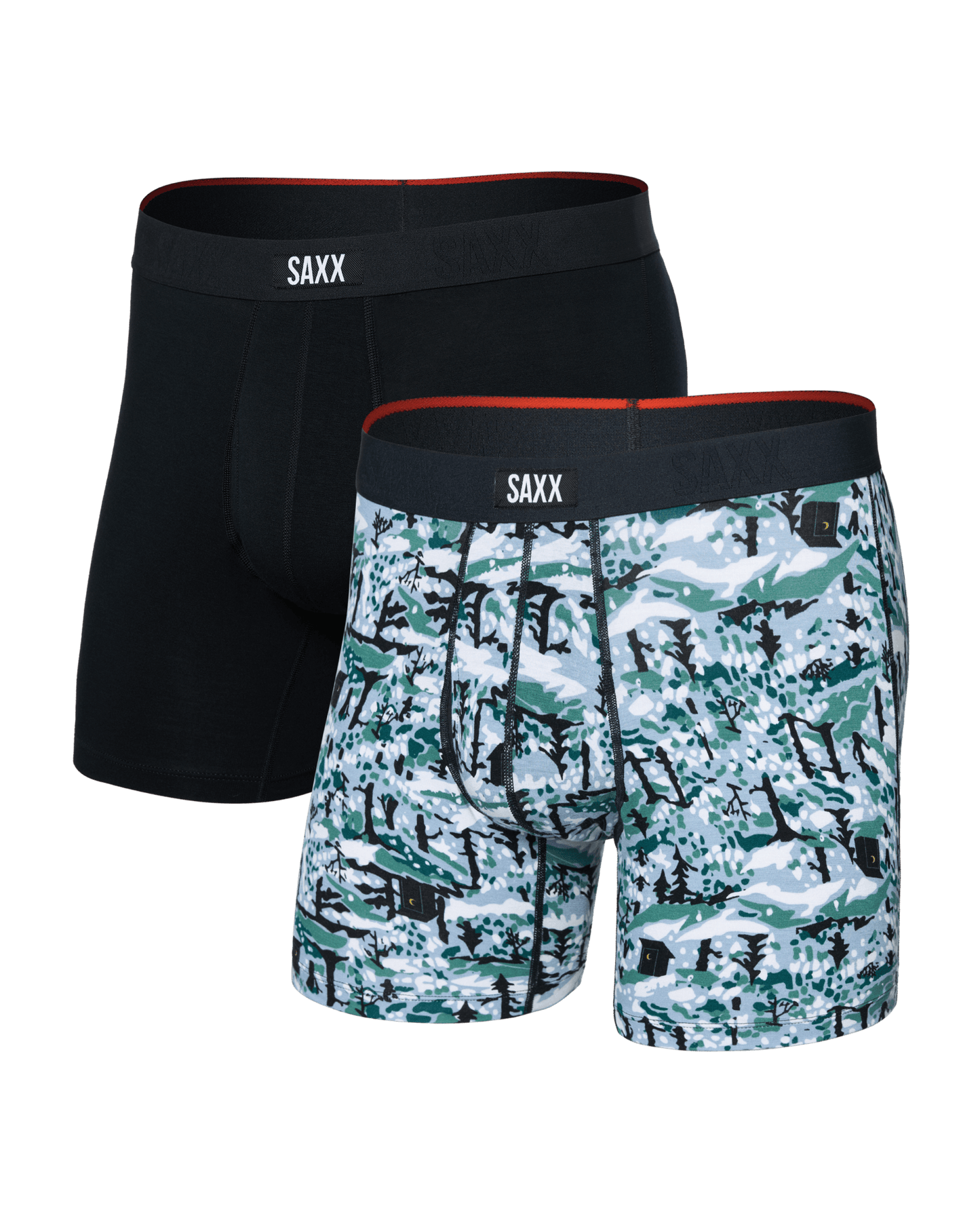 Vibe Xtra Boxer Brief 2Pk Snow Shadow/Black