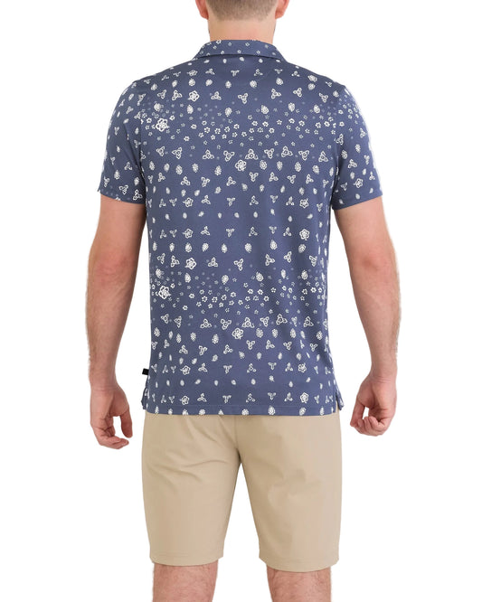 DropTemp Dry Resort Polo Bandana Tropic Indigo