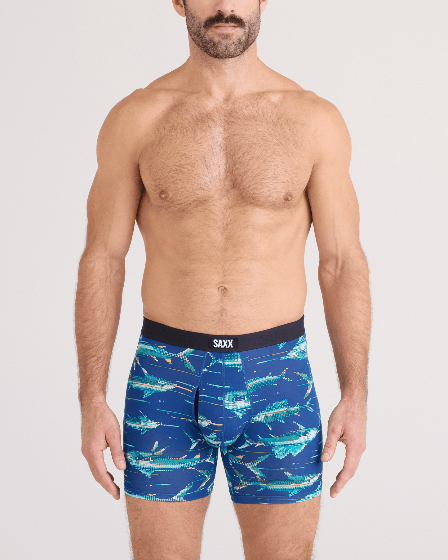Vibe Xtra Boxer Brief Digi Fish Sapphire
