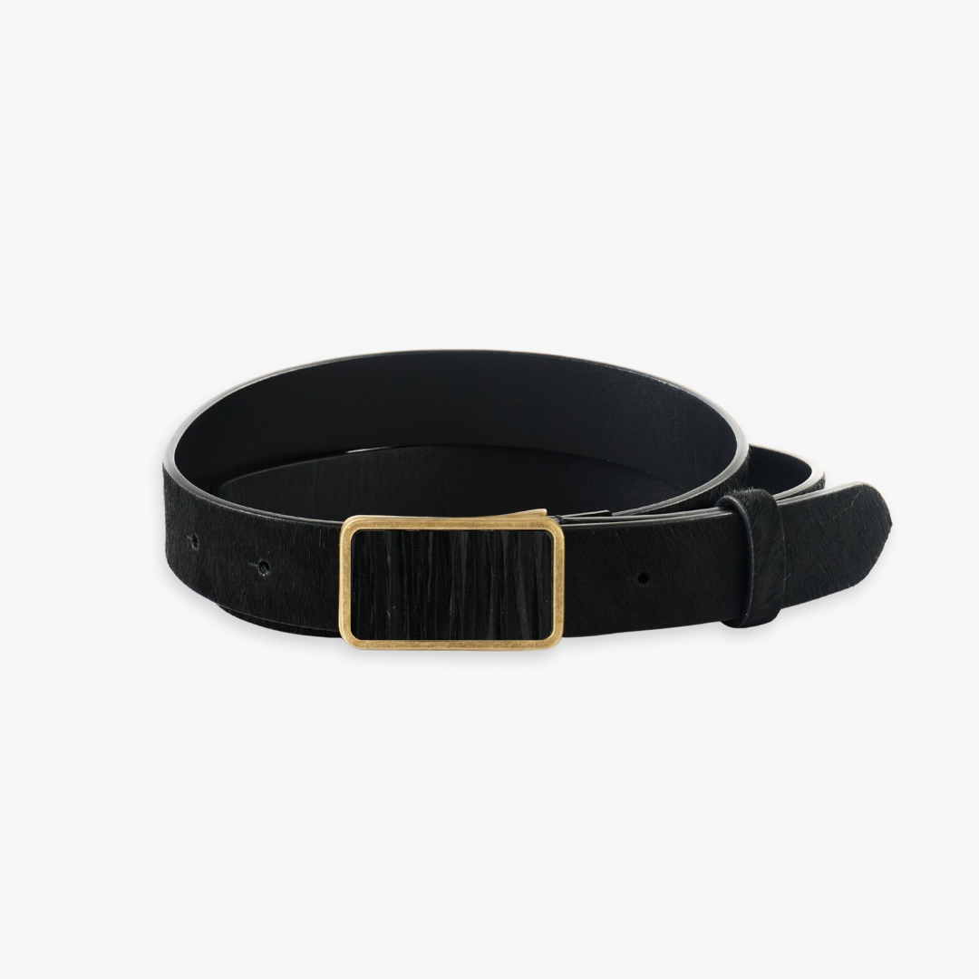 Ws Trippin Tipsey Belt Black Calf Hair