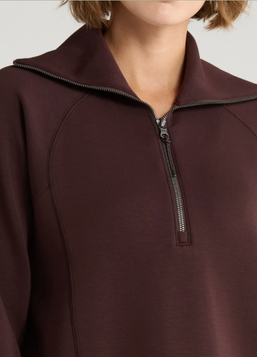 Ws AirEssentials Half Zip Truffle Brown