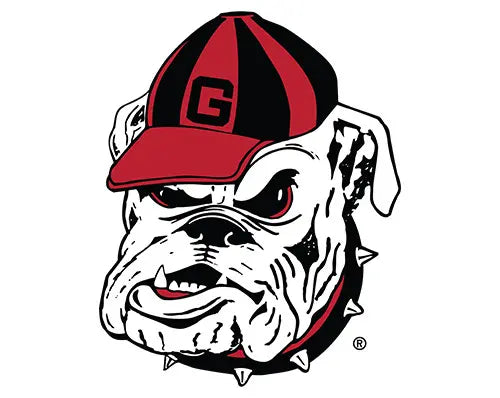 UGA Bulldog Head Logo Motion Hoodie Red