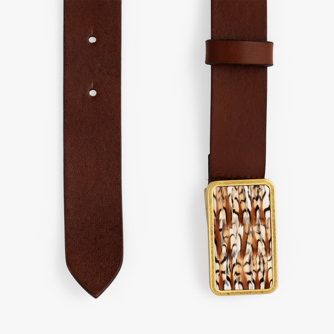 Trippin Tipsey Belt Brown Quail