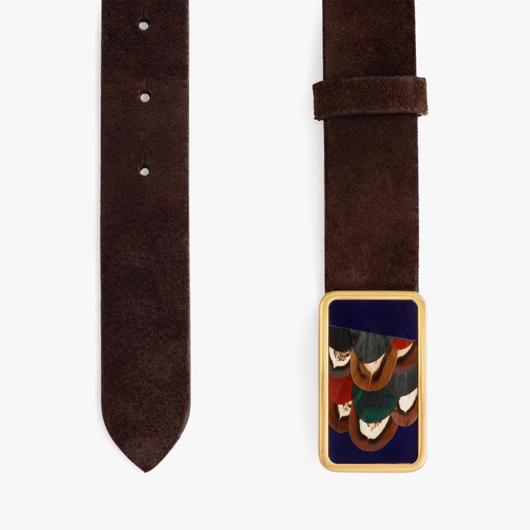 Ws Trippin Tipsey Belt Chocolate Suede Mix