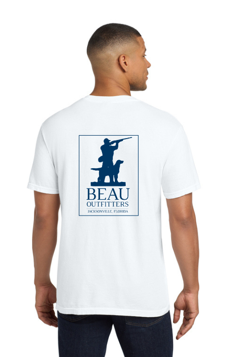 Beau Original Logo SS T-Shirt White/Navy
