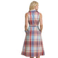 Whitley Madras Midi Dress White Sand
