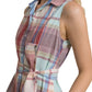 Whitley Madras Midi Dress White Sand