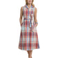 Whitley Madras Midi Dress White Sand