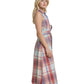 Whitley Madras Midi Dress White Sand