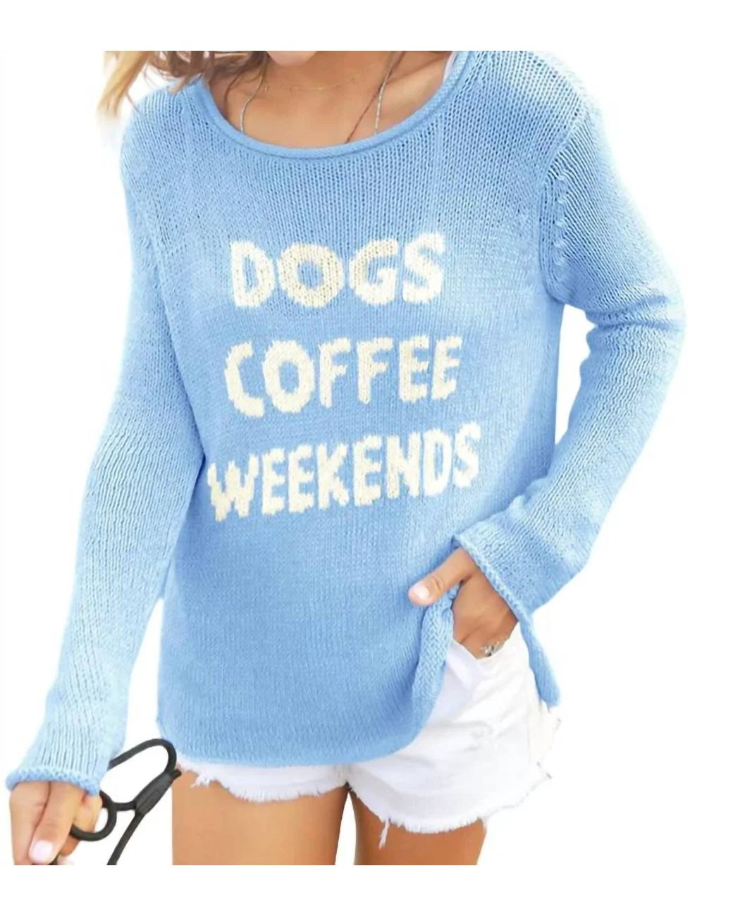 Dogs Coffee Wknds Crew Cttn