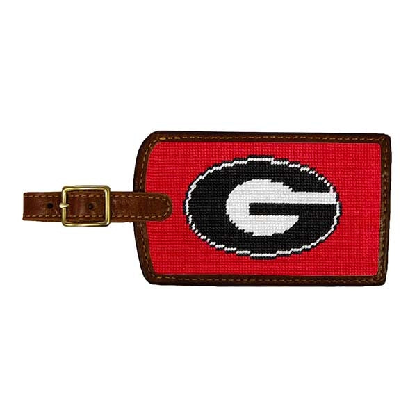 University Of Georgia (Red) Needlepoint Luggage Tag