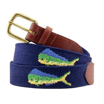 Mahi Mahi Needlepoint Belt - Beau Outfitters