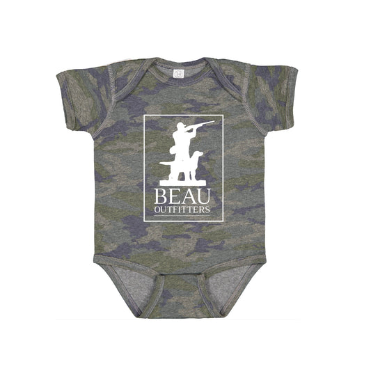 Infant Beau Original Logo SS Bodysuit Camo