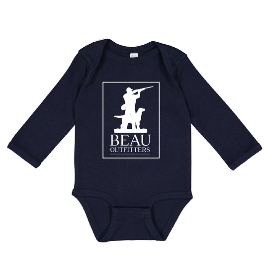 Infant Beau Original Logo LS Bodysuit Navy