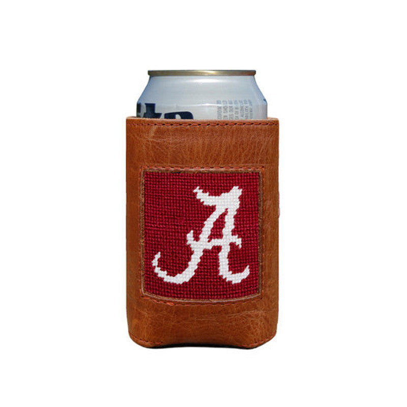 University of Alabama Leather Needlepoint Koozie - Beau Outfitters