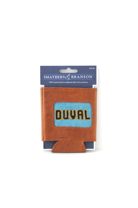 Duval Needlepoint Leather Koozie - Beau Outfitters