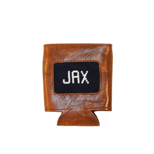 JAX Needlepoint Leather Koozie