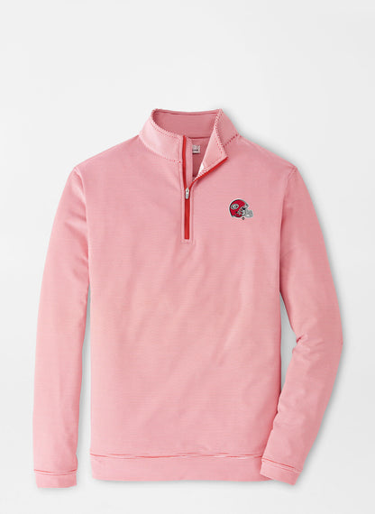 Perth Mini Stripe Perf 1/4 Zip UGA - Beau Outfitters