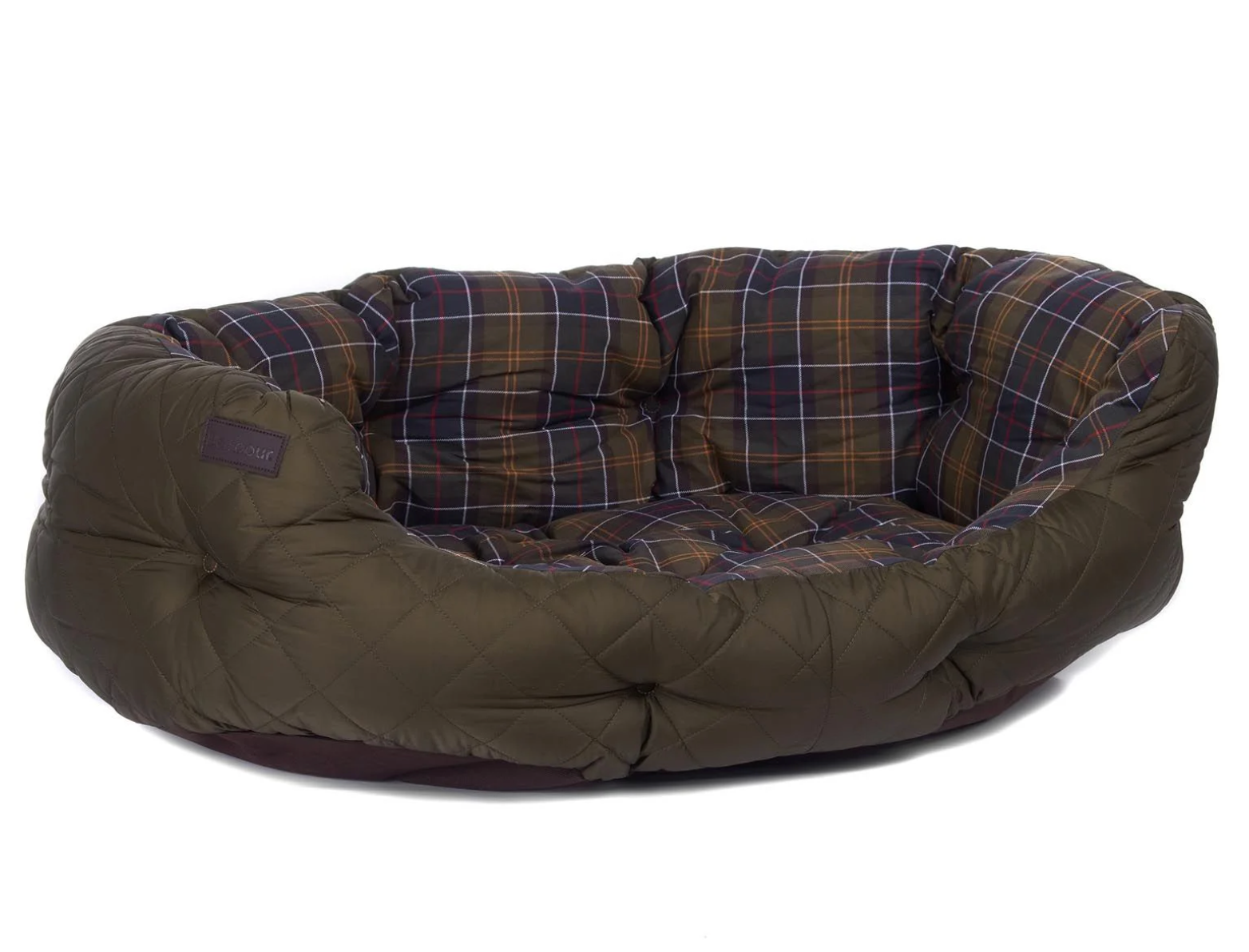 Quilted Dog Bed 35" Olive - Beau Outfitters