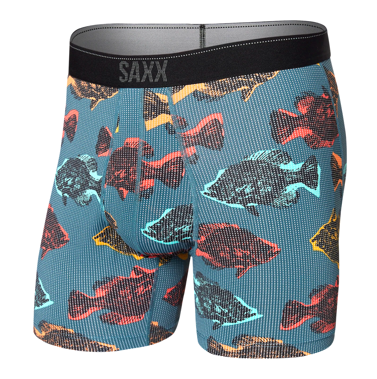 Quest Boxer Brief Shadow Fish Storm Blu