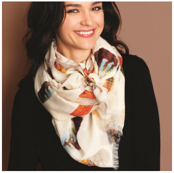 Ws Falling Feathers Scarf