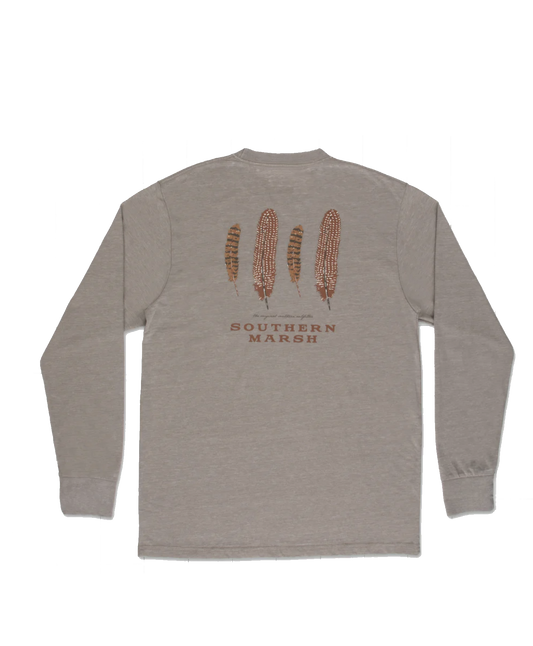 Seawash Waterfowl Feathers LS T-Shirt Burnt Taupe