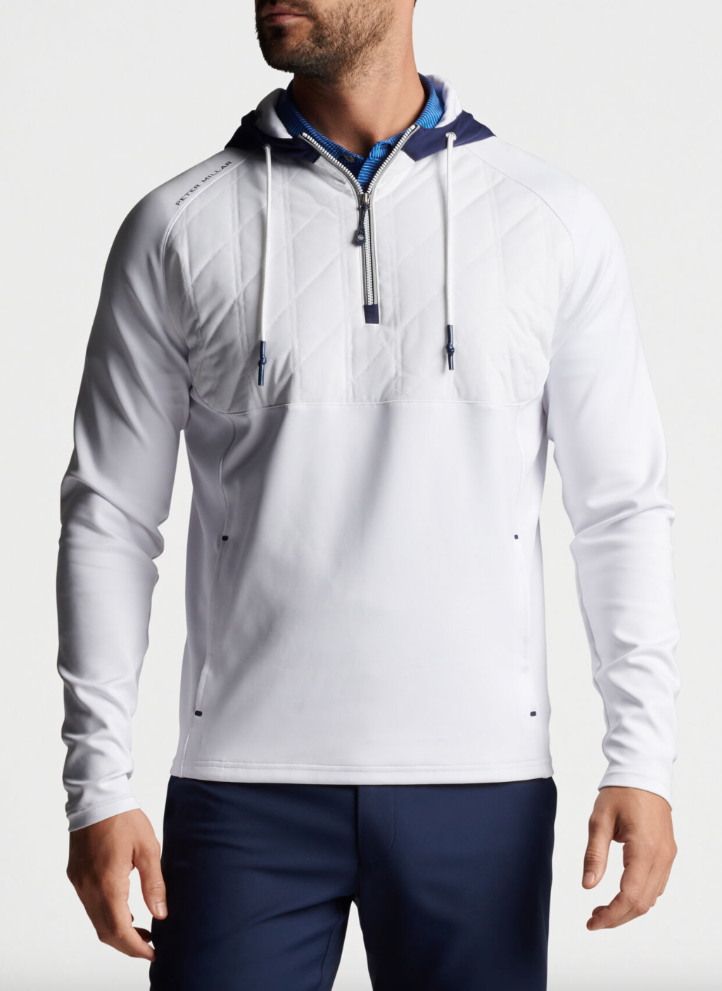 Peter Millar Youth Perth Performance 1/4 Zip White / L