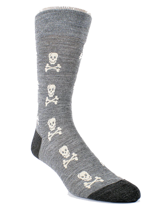 Skulls & Bones Dress Sock Grey