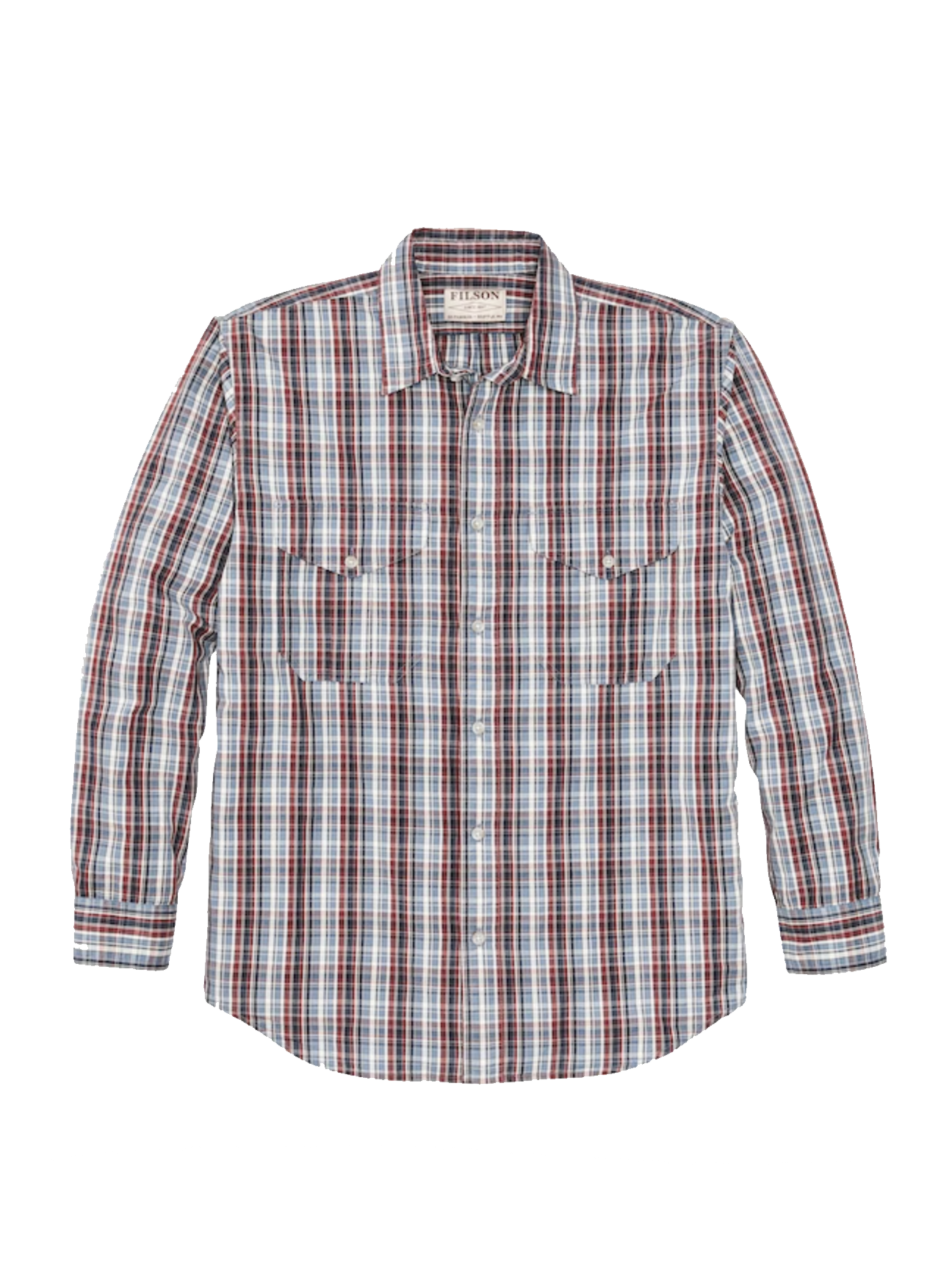 Washed Feather Cloth Shirt Navy/Iron/Ivory Plaid - Beau Outfitters