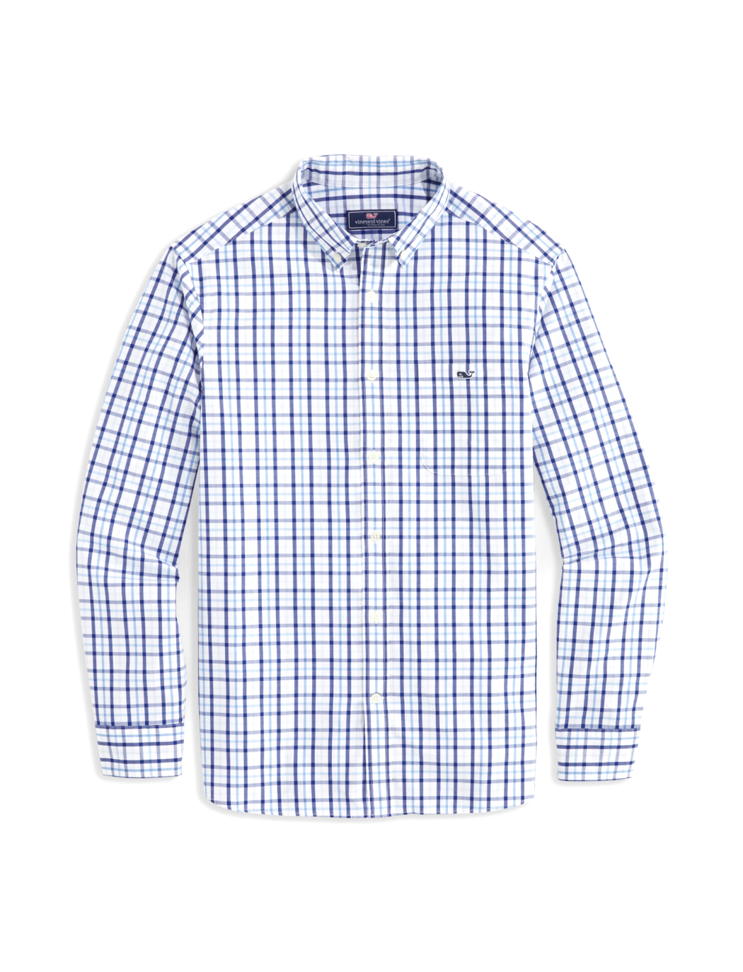 Classic Fit Tattersall Poplin Shirt Maritime - Beau Outfitters