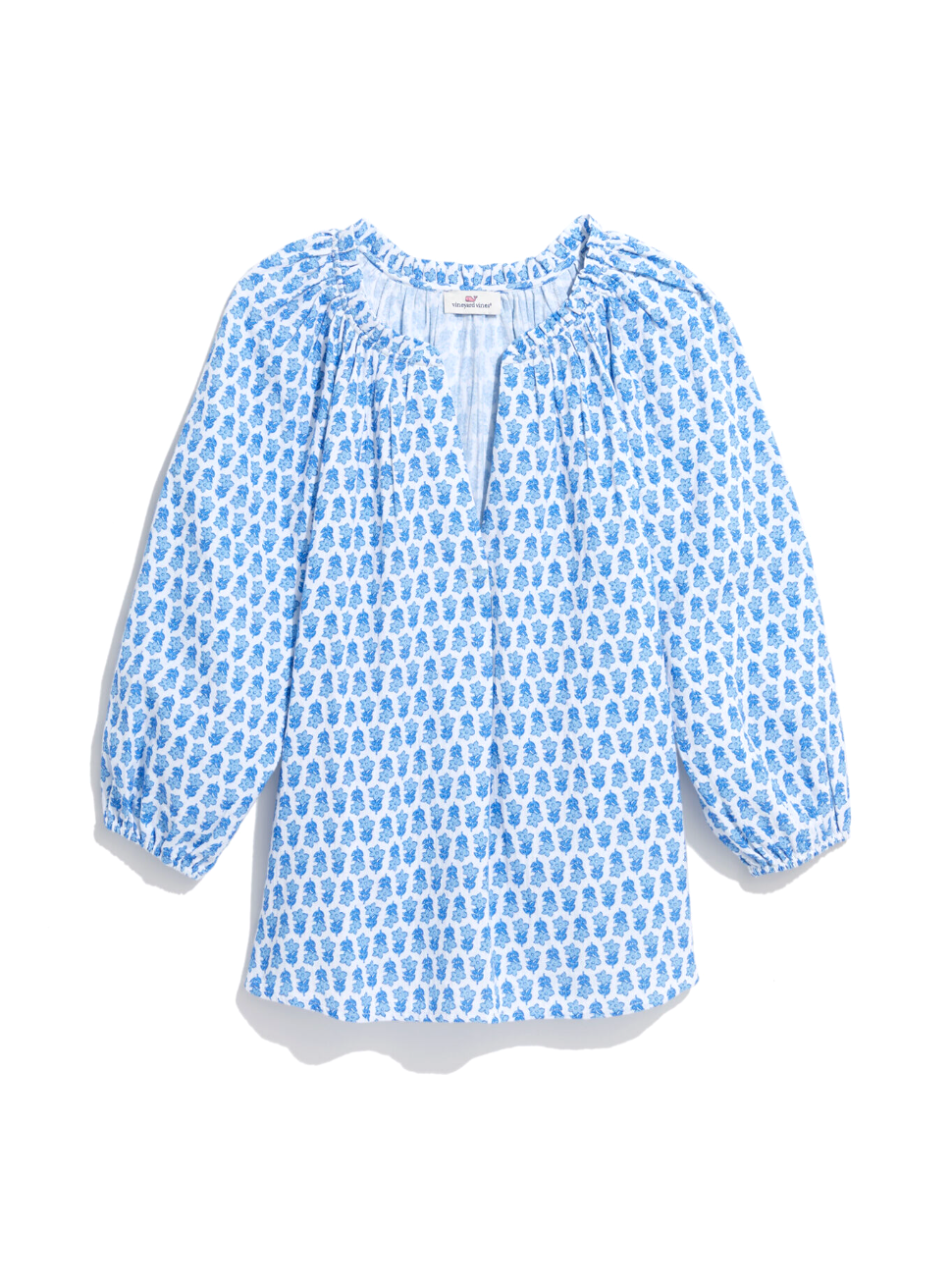 Ws Seastitch Print Popover Island/Ocean Breeze - Beau Outfitters