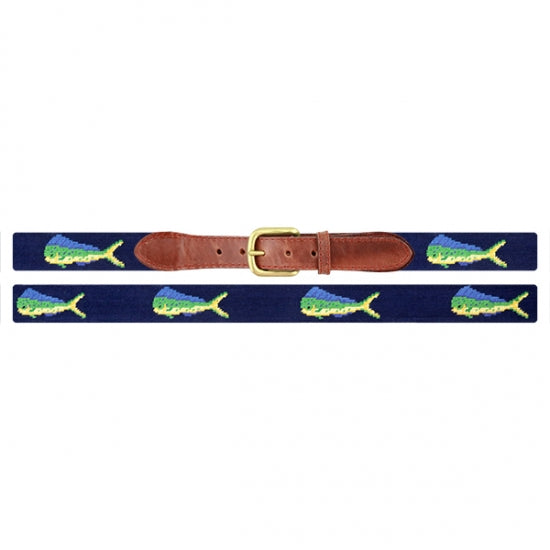 Mahi Mahi Needlepoint Belt - Beau Outfitters