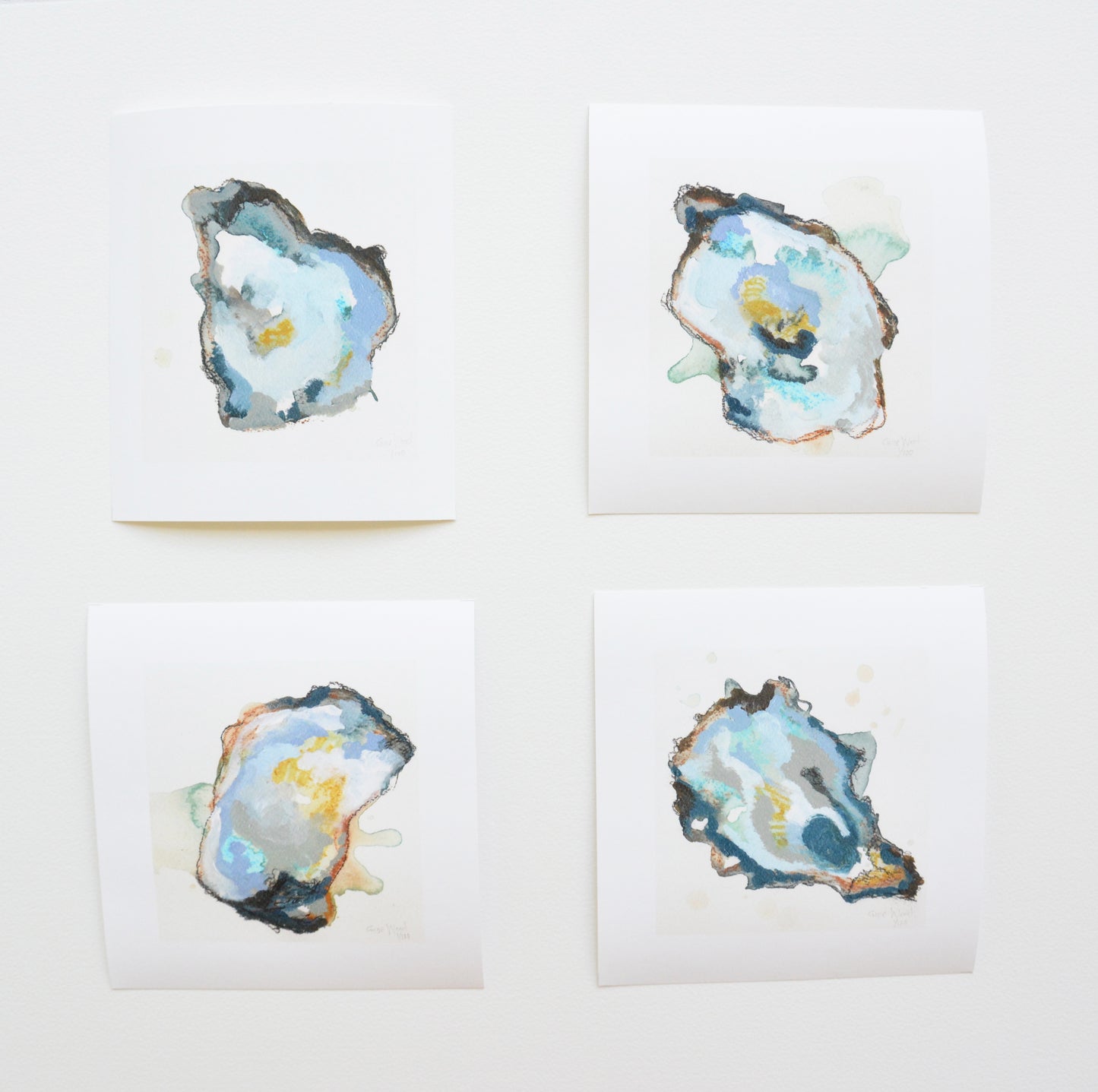 Limited Edition Blue Oyster Painting